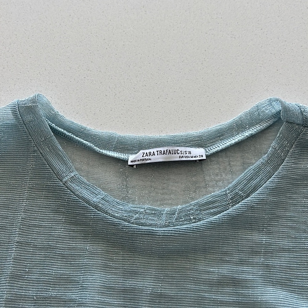 Blue see through top